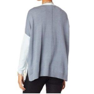 WynneLayers SoftKNIT 2-Tone Unstructured Cardigan 781-162 Inky Blue/Ecru XXS